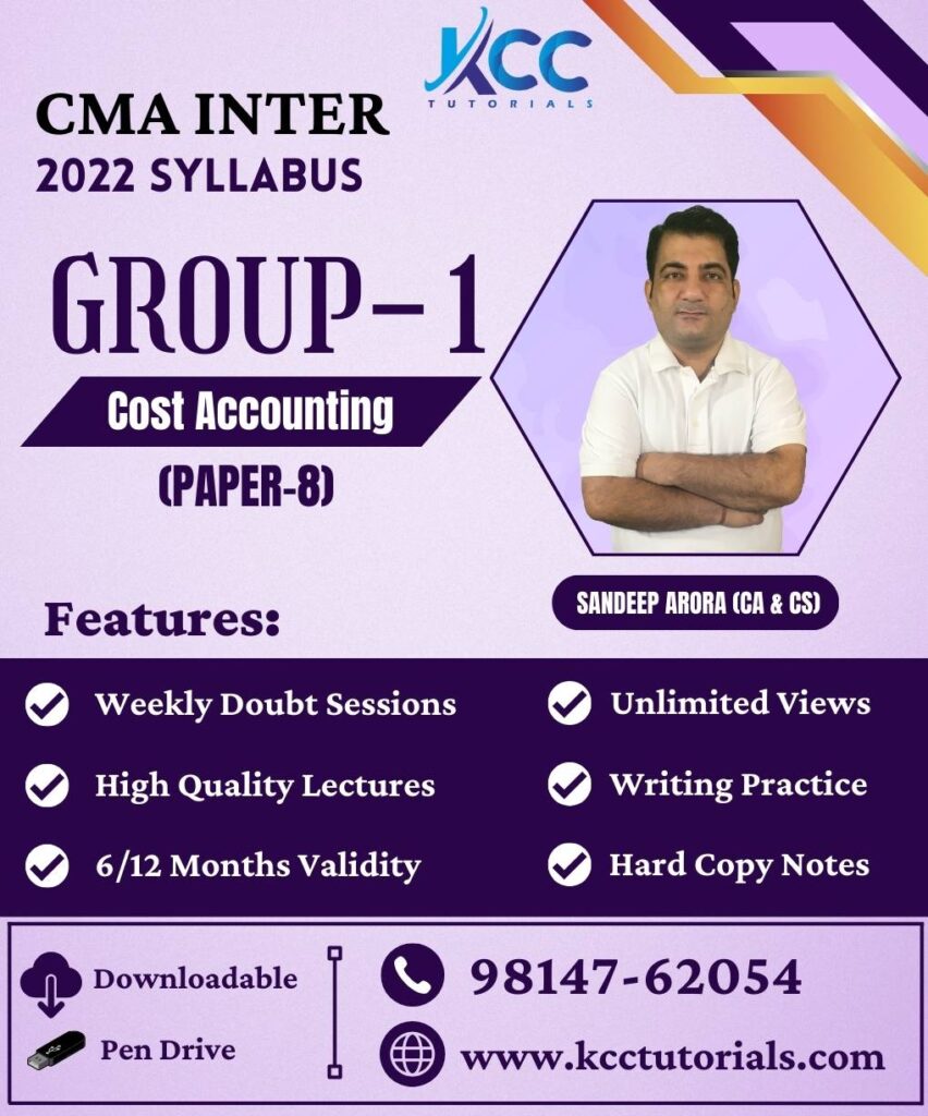 Best Affordable CMA Inter Cost Accounting Video Lectures