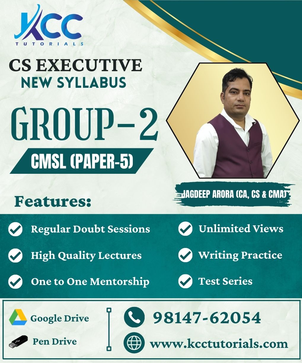 Best CS Executive CMSL Video Live Lectures By Jagdeep Sir